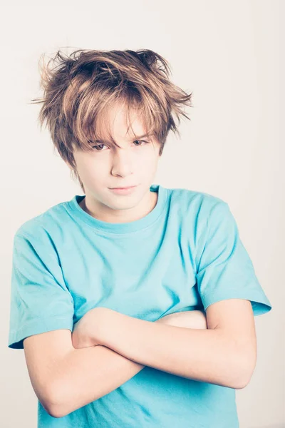 Little angry boy — Stock Photo, Image