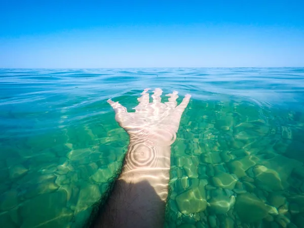 水 - サマータイム - シチリア地中海海をきれい — ストック写真