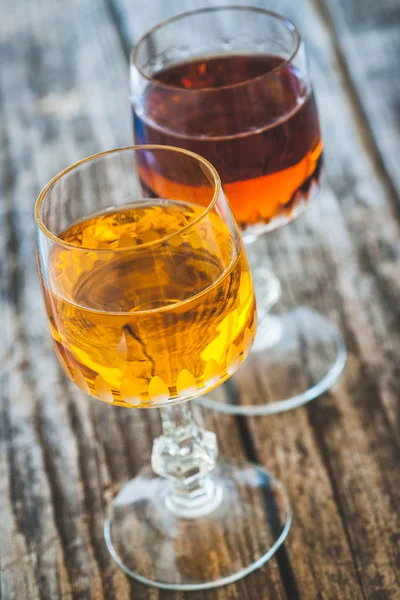 Liquor in vintage glass — Stock Photo, Image