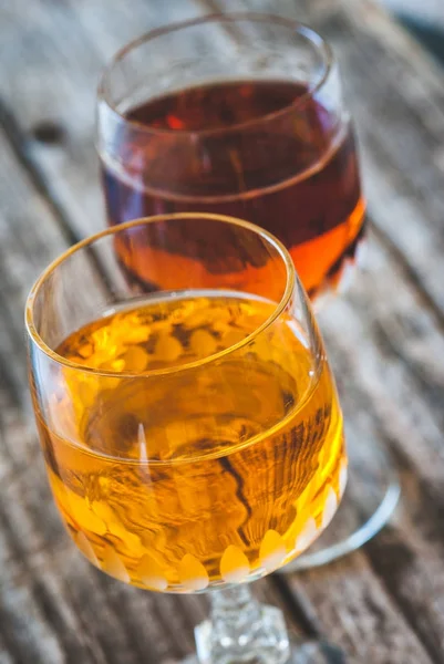 Liquor in vintage glass — Stock Photo, Image