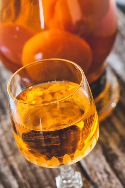 Liquor in vintage glass — Stock Photo, Image