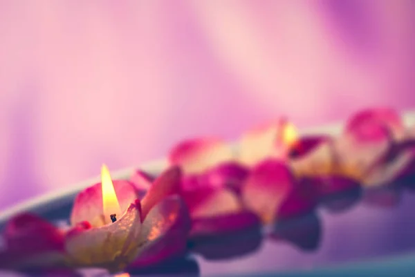 Floating Candles Spa Relax — Stock Photo, Image