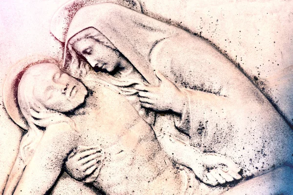 Virgin Mary Pain Jesus Christ Passion — Stock Photo, Image