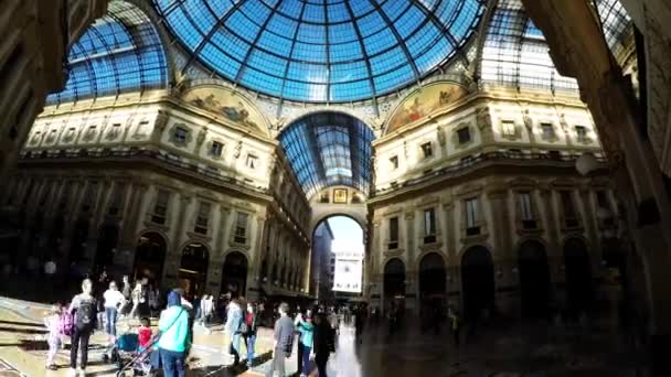 Galleria Vittorio Emanuele Milan Ιταλία — Αρχείο Βίντεο