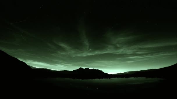 Cielo Nocturno Lapso Tiempo Montaña — Vídeos de Stock