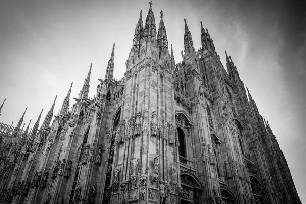 Milan Duomo Detail Black White Image — Stock Photo, Image
