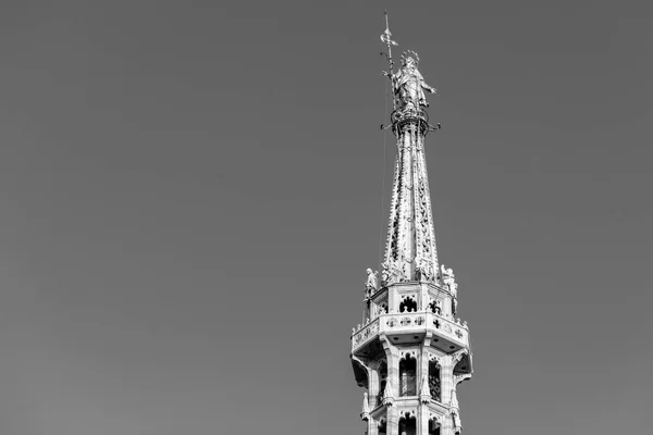 Milan Duomo Detail Black White Image — Stock Photo, Image