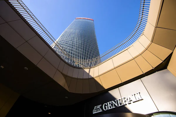 Milano Italia Gennaio 2020 Grattacielo Generali Tower Progettato Dagli Architetti — Foto Stock