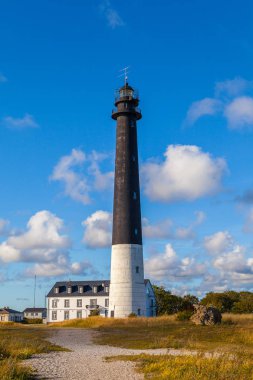 Sorve lighthouse against blue sky, Saaremaa island, Estonia clipart