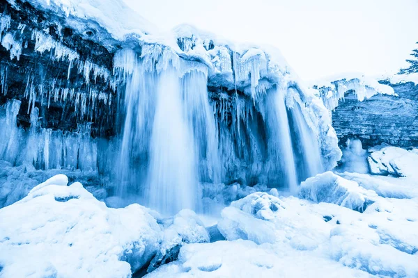 Gefrorener Wasserfall jagala, Estland — Stockfoto