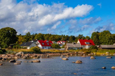 Baltık Denizi sarhoş sahil liman. Kasmu, kaptanları, Estonya Köyü