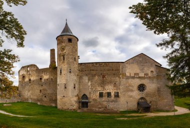 Ruins of the medieval episcopal castle of Haapsalu, Estonia clipart