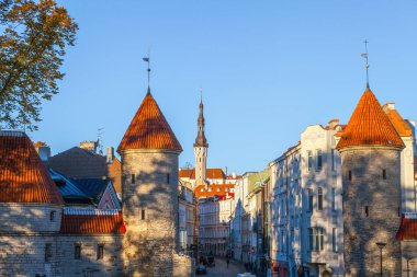 Tallinn, Estonya - 24 Okt 2015. Nöbet kuleleri Viru Gates