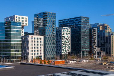 Oslo, Norveç - 27 Şubat 2016: şehir merkezinde, şehrin simgelerinden birini 