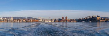 Panoramik Oslo kale ve liman.