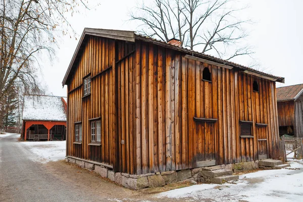 Casas tradicionales noruegas. Museo Noruego de Historia Cultural, Oslo . —  Fotos de Stock