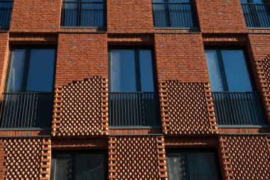 Modern tuğla daire ev, kavramsal tasarım cephe