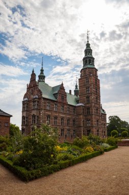 Rosenborg castle, Copenhagen. Güneşli yaz gün görünümü.