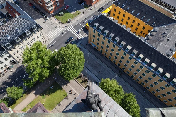 コペンハーゲンの街の空撮。クリスチャンハウン distrinct — ストック写真