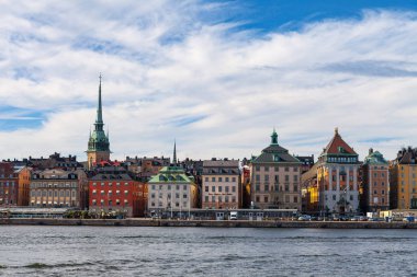Stockholm, İsveç - Eylül, 15, 2016: Old Town (Gamla Stan) dolgu