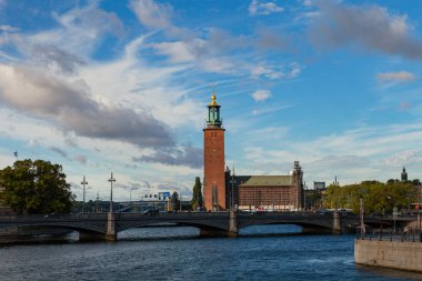 Gamlastan ve Belediye Binası. Stockholm tarihi kent, İsveç