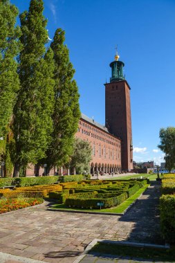 Kule City Hall park yeşillik Stokholm, İsveç ile