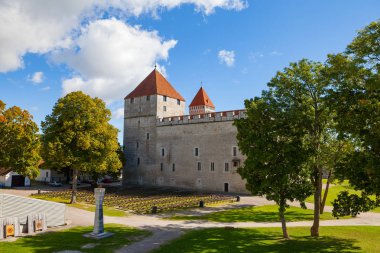 Kuressaare Kalesi, Saaremaa Adası, Estonya yaz görünümünü