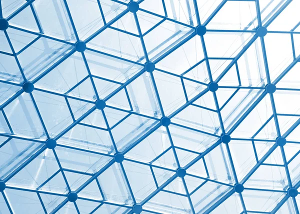 Glastak med hexagon mönster — Stockfoto