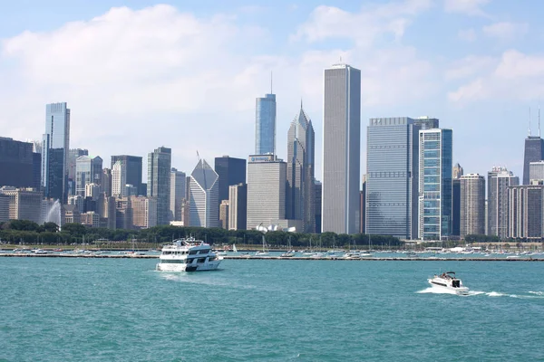 Chicago downtown a második legnagyobb üzleti negyedében, az USA-ban, — Stock Fotó
