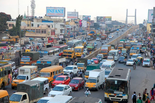 Bangalore tráfego na Índia — Fotografia de Stock