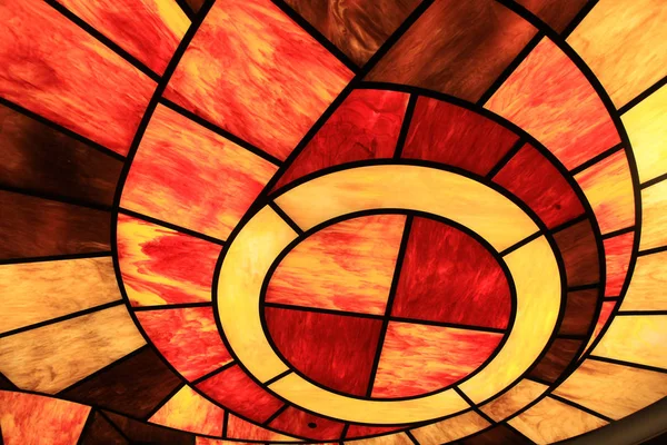 Colorful stained glass roof cover for lighting — Stock Photo, Image