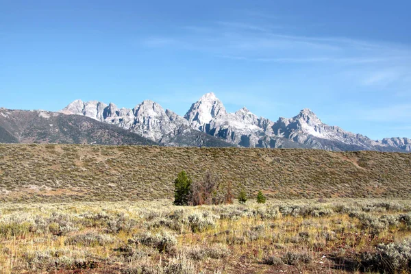 Grand Tetons mountain range in Grand Tetons national park — Stock Photo, Image