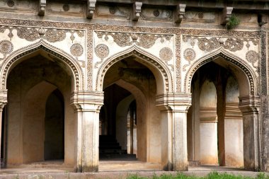 Historic Qutbshahi tombs verandah in Hyderabad ,India clipart