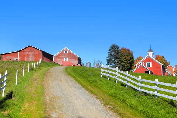 Paisaje de granja escénica en Vermont rural — Foto de Stock