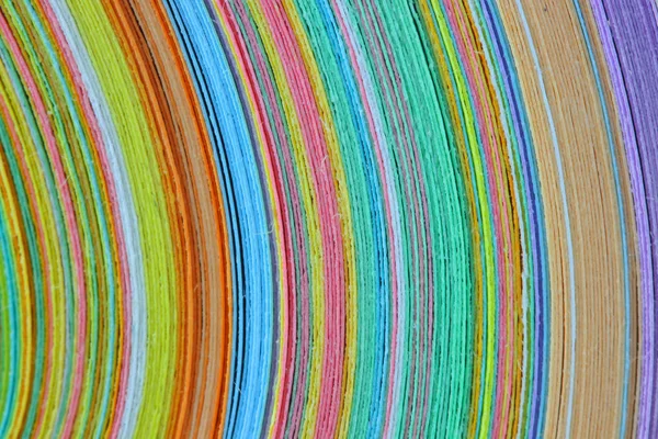Gros Plan Sur Pile Papiers Colorés — Photo