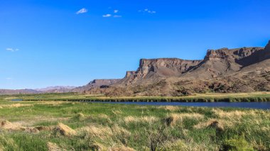 Arizona 'daki çöl tepelerinin panoramik manzarası