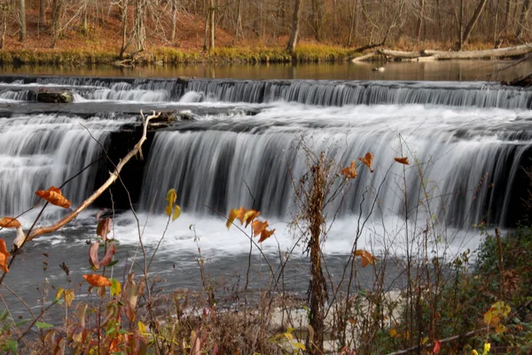 Agua Cae Indiana Cerca Terra Haute Finales Otoño — Foto de Stock