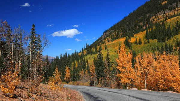 秋の時間帯にコロラド州の風景Guanellaパス道路 — ストック写真