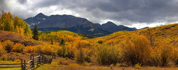 Panoráma Kilátás Őszi Táj San Juan Hegyek Colorado — Stock Fotó