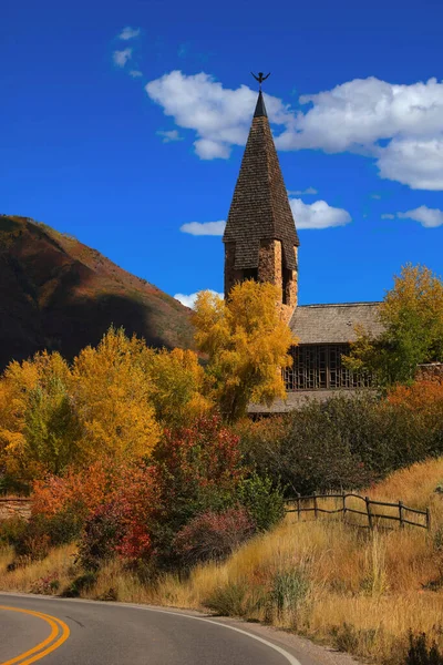 Wysoka Kaplica Aspen Pobliżu Miasta Aspen Kolorado — Zdjęcie stockowe