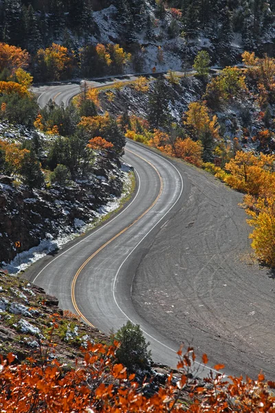 Winding Million Dollar Motorväg San Juan Bergen — Stockfoto