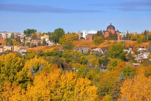 Autumn Time Suburbs Calgary Canada — Stock Photo, Image