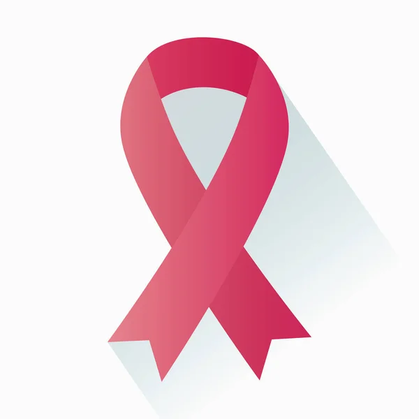 Consciência do câncer fita rosa isolado no fundo branco . — Vetor de Stock