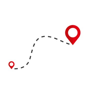 Renkli düz biçimli simge beyaz arkaplanda izole edildi. Yerelleştirme sembolü. Vektör illüstrasyonuName