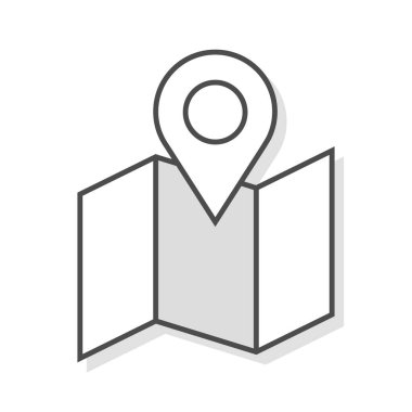 Harita pin simgesi, beyaz arkaplanda izole edilmiş modaya uygun düz stil vektörü. Eps 10