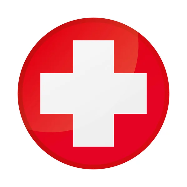 Cross red hospital medical vector sign, symbol. Medical cross isolated on a white background — ストックベクタ