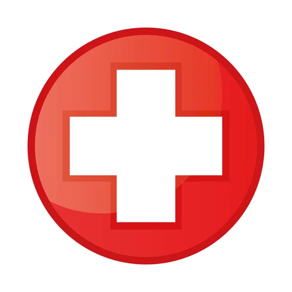 Cross red hospital medical vector sign, symbol. Medical cross isolated on a white background — ストックベクタ