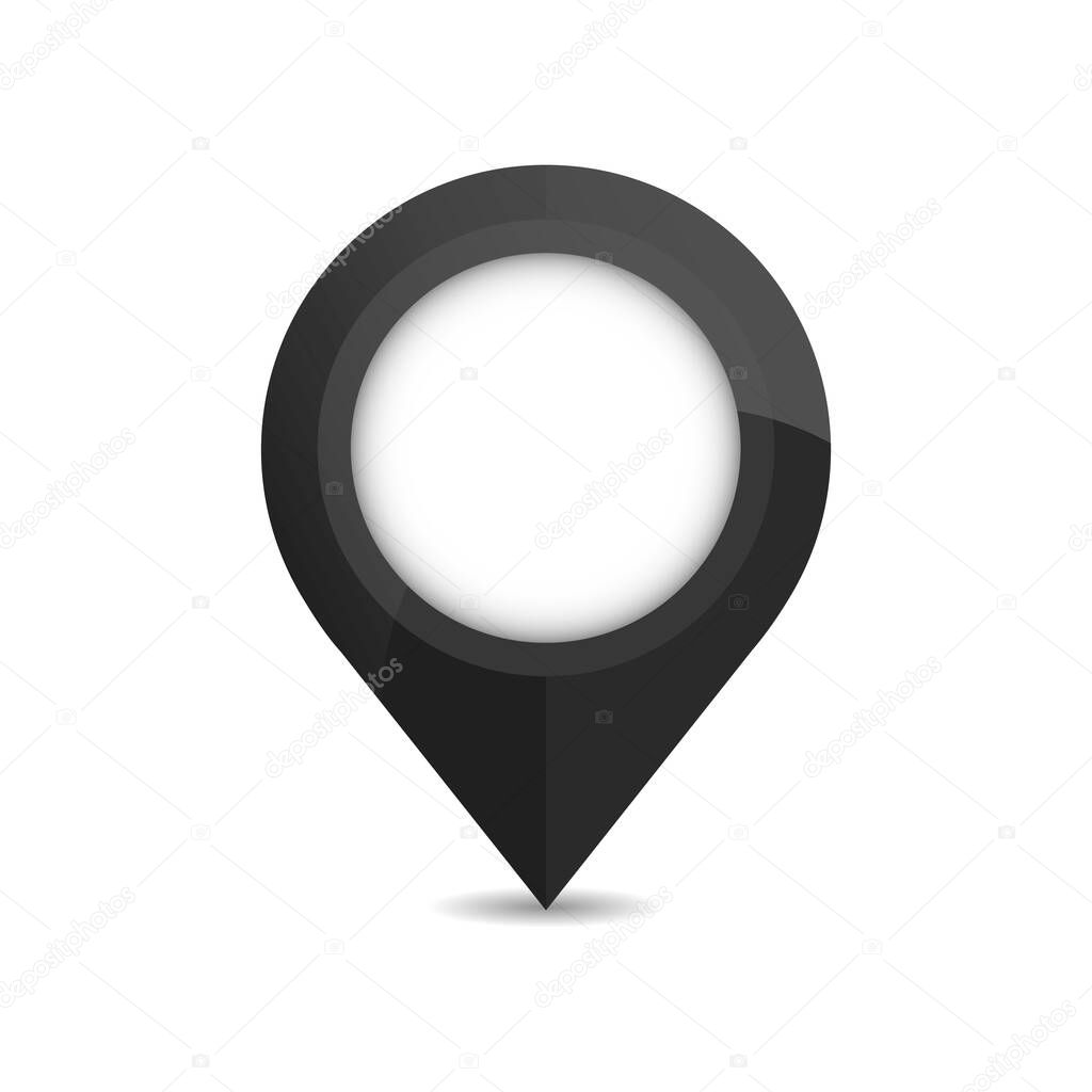 Pin icon location sign icon vector illustration isolated on white background