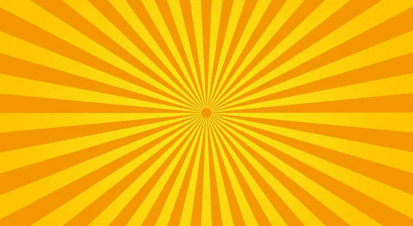 Fond lumineux de rayons de soleil avec des points jaunes. Fond abstrait avec motif de points demi-tons. Illustration vectorielle . — Image vectorielle