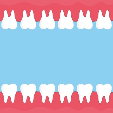 Sakızdaki dişler, vektör illüstrasyonu